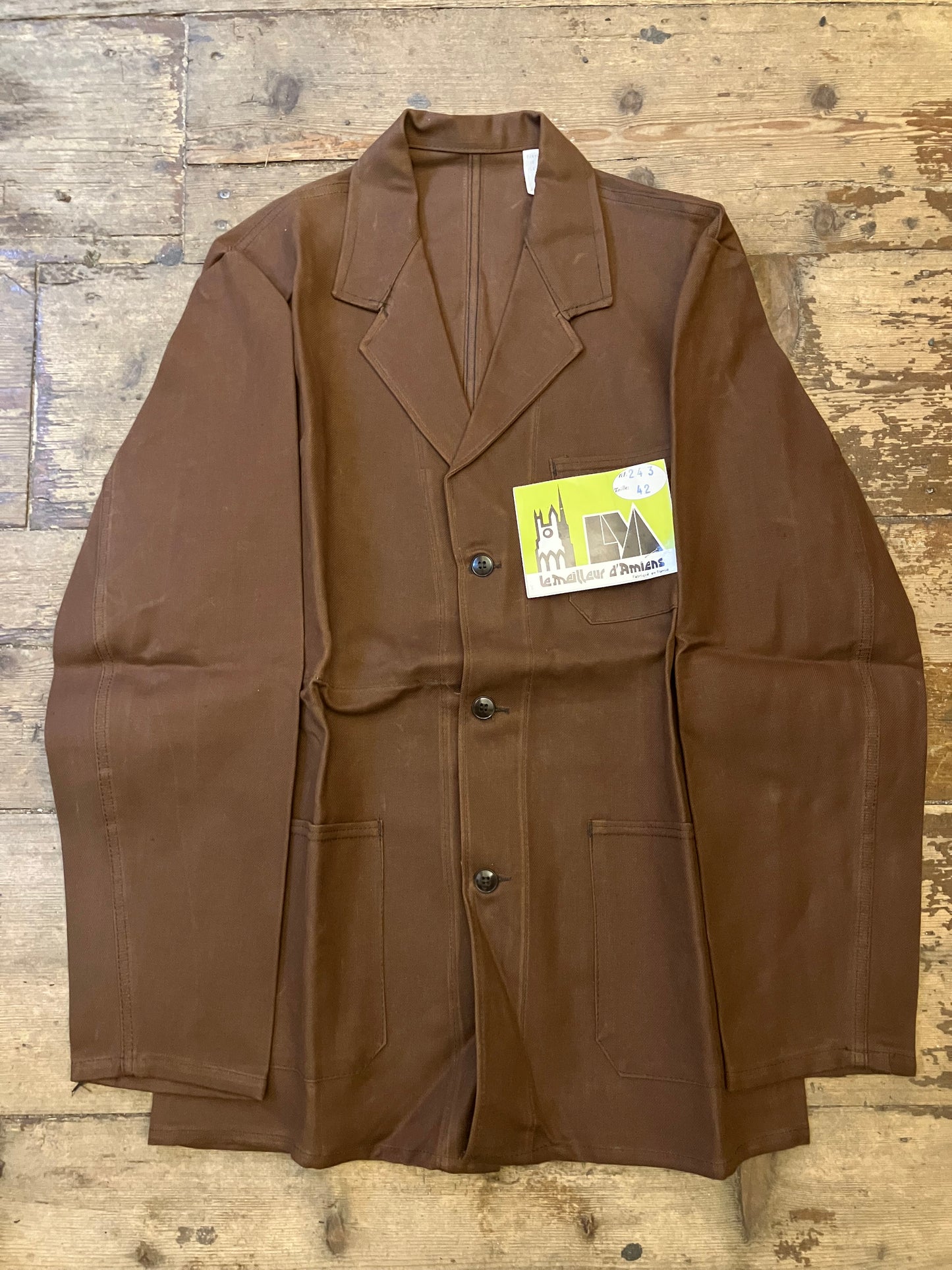 Deadstock French Work Jacket Brown Medium