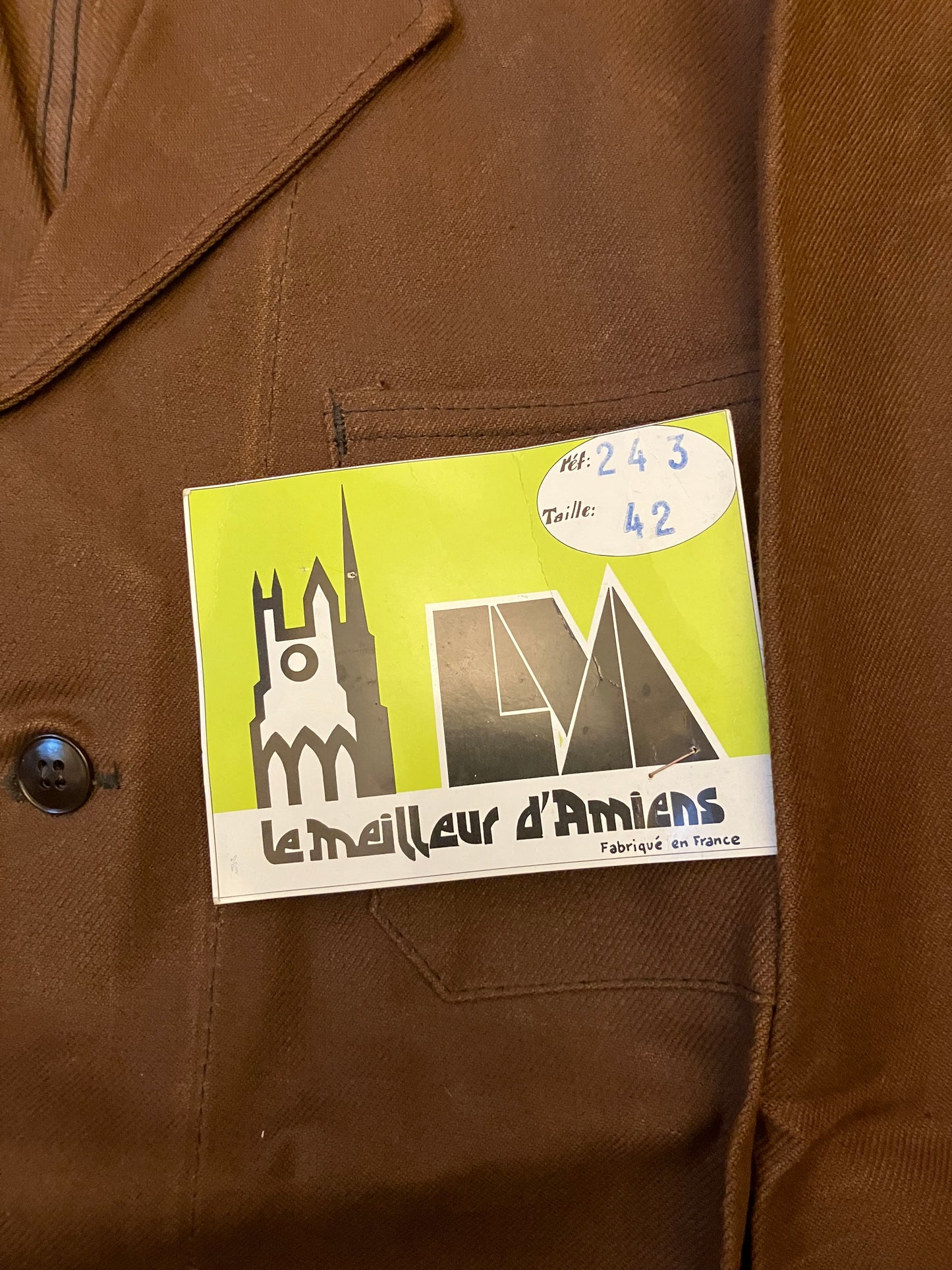 Deadstock French Work Jacket Brown Medium