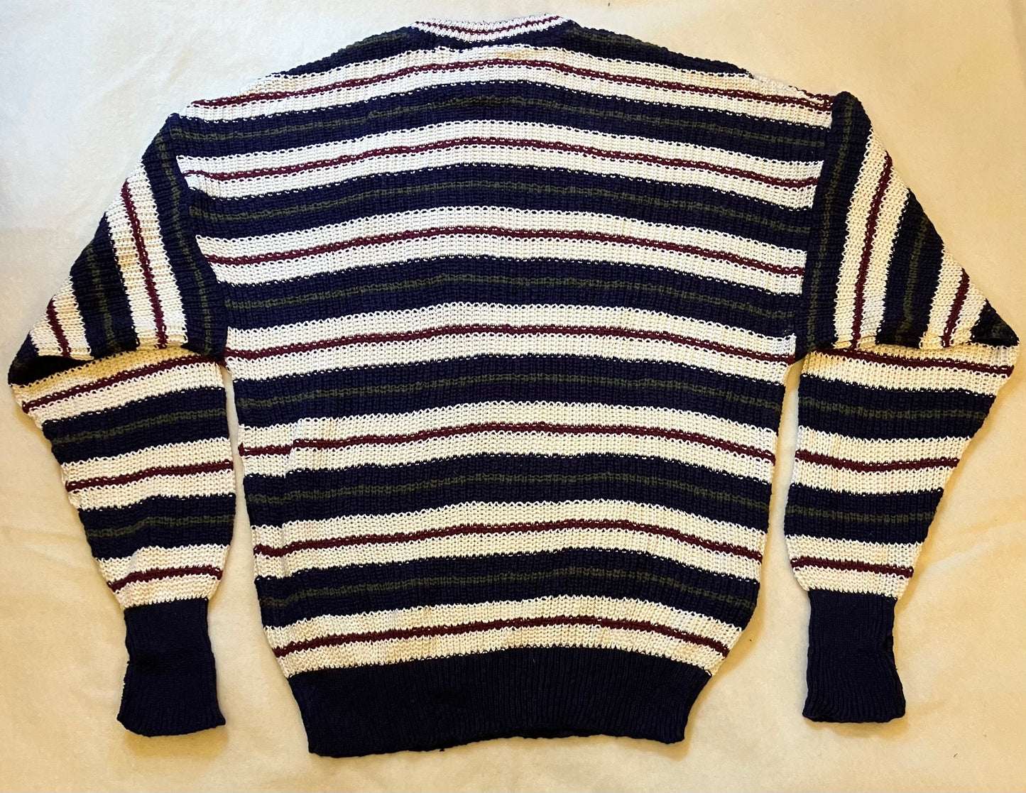 Vintage Eskimo brand blue and white and red striped jumper Deadstock