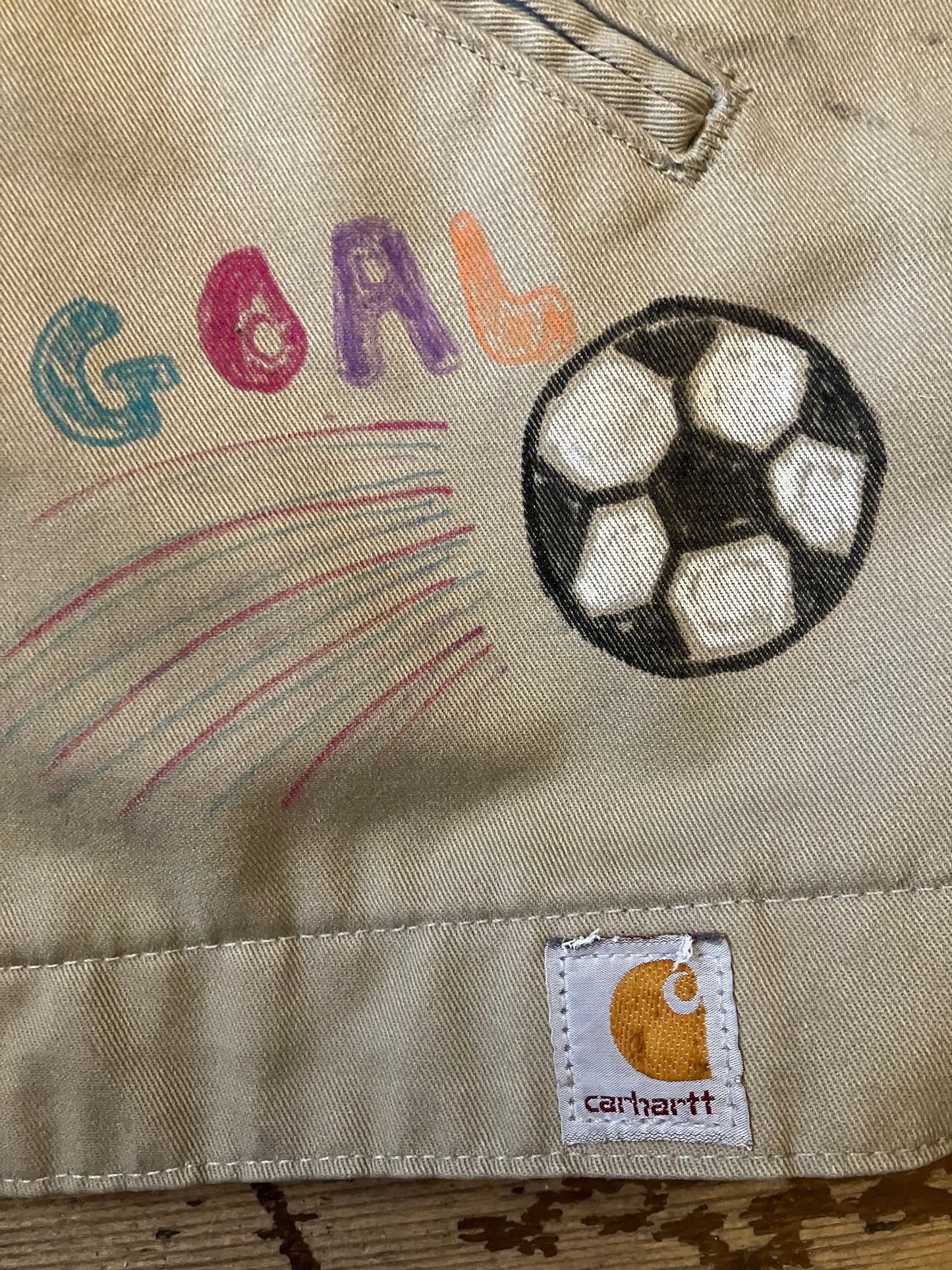 Reworked/Painted Carhartt Jacket Beige XXL