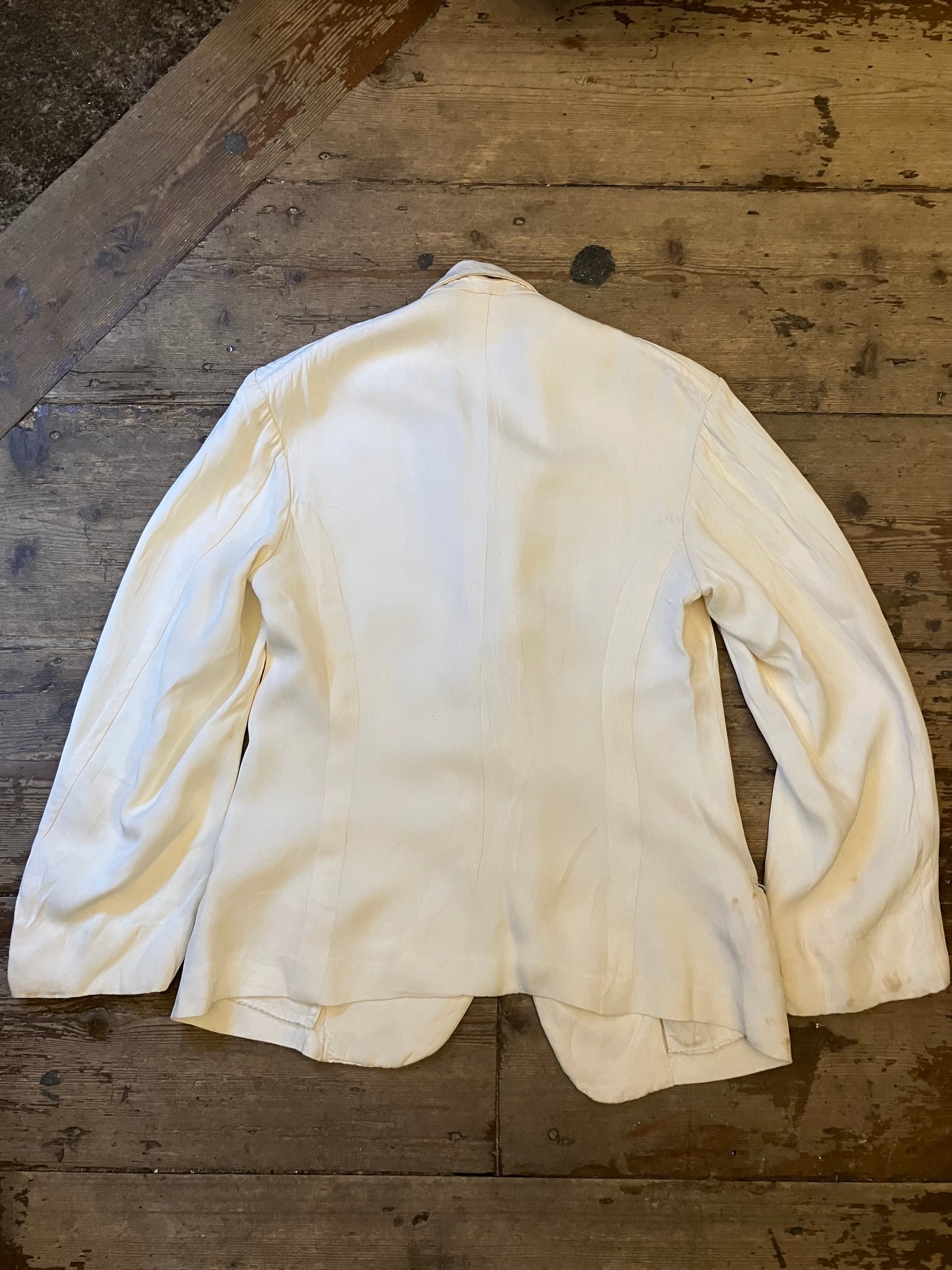 1930s Reworked British Summer Jacket Off White