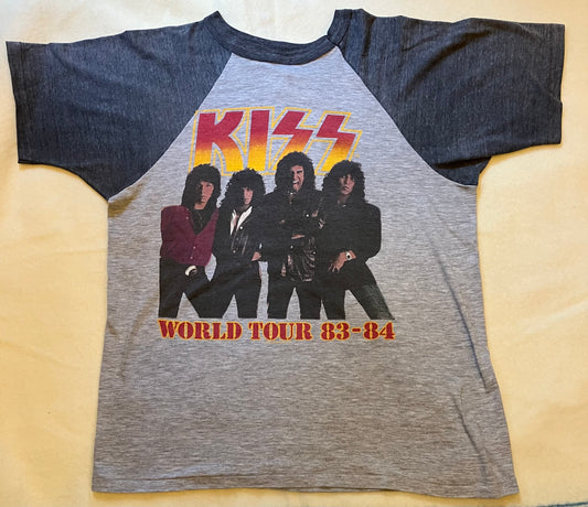 Vintage Grey 1983-84 Kiss Tour T-Shirt