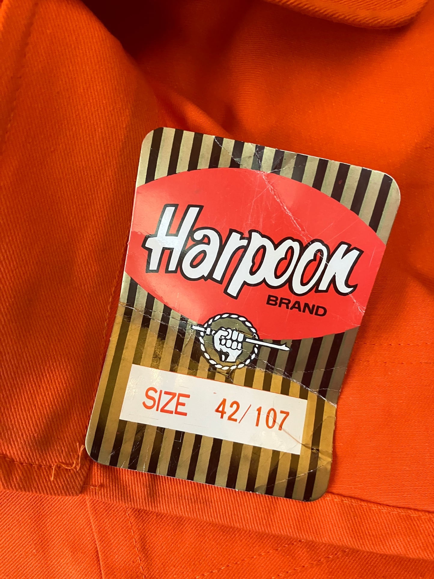 Deadstock British Workwear “Harpoon” Jacket ORANGE 1960s