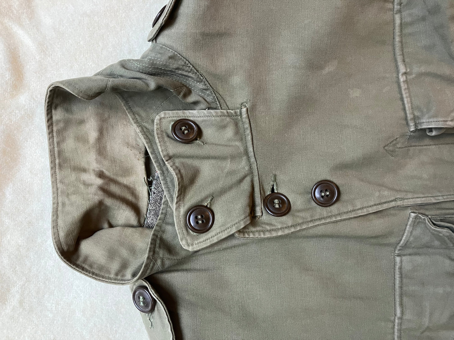 Vintage M43 U.S Army Olive Green Field Jacket With Custom Lining