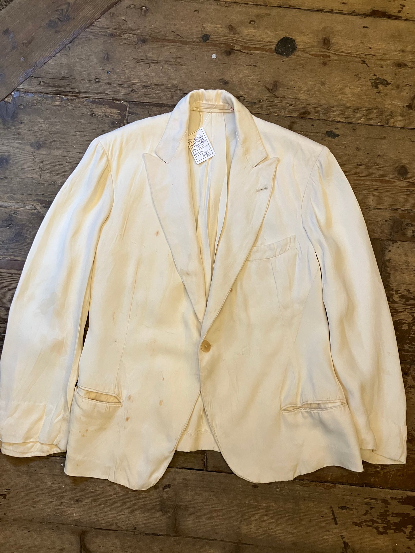 1930s Reworked British Summer Jacket Off White