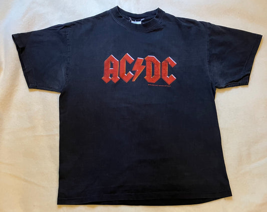 Vintage 2003 Dated Black AC/DC Rock T-Shirt