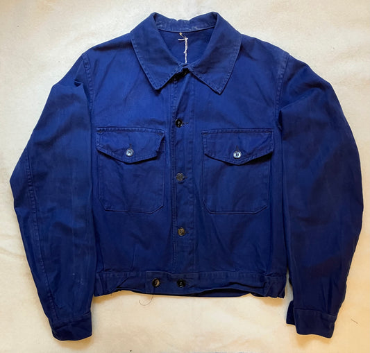 Vintage Dark Blue French Bomber Jacket Small