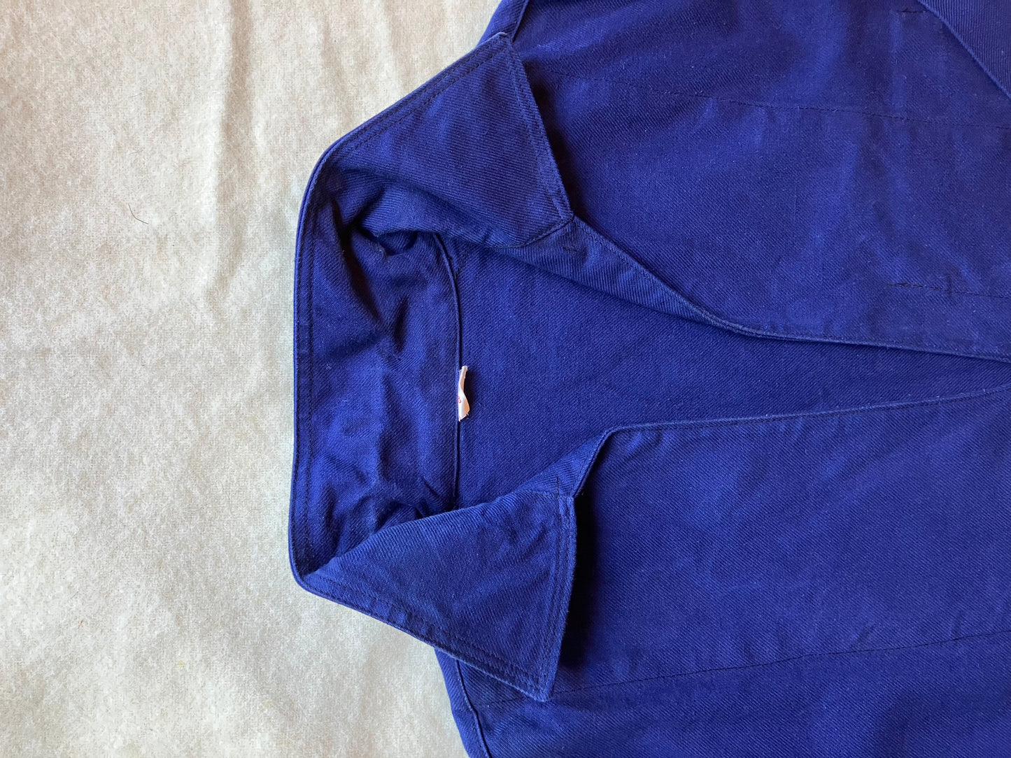 Vintage Blue V Neck Sailing Smock