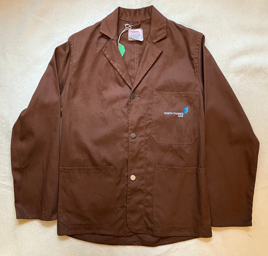 Dead Stock British “North Thames Gas” Work Jacket Brown Small