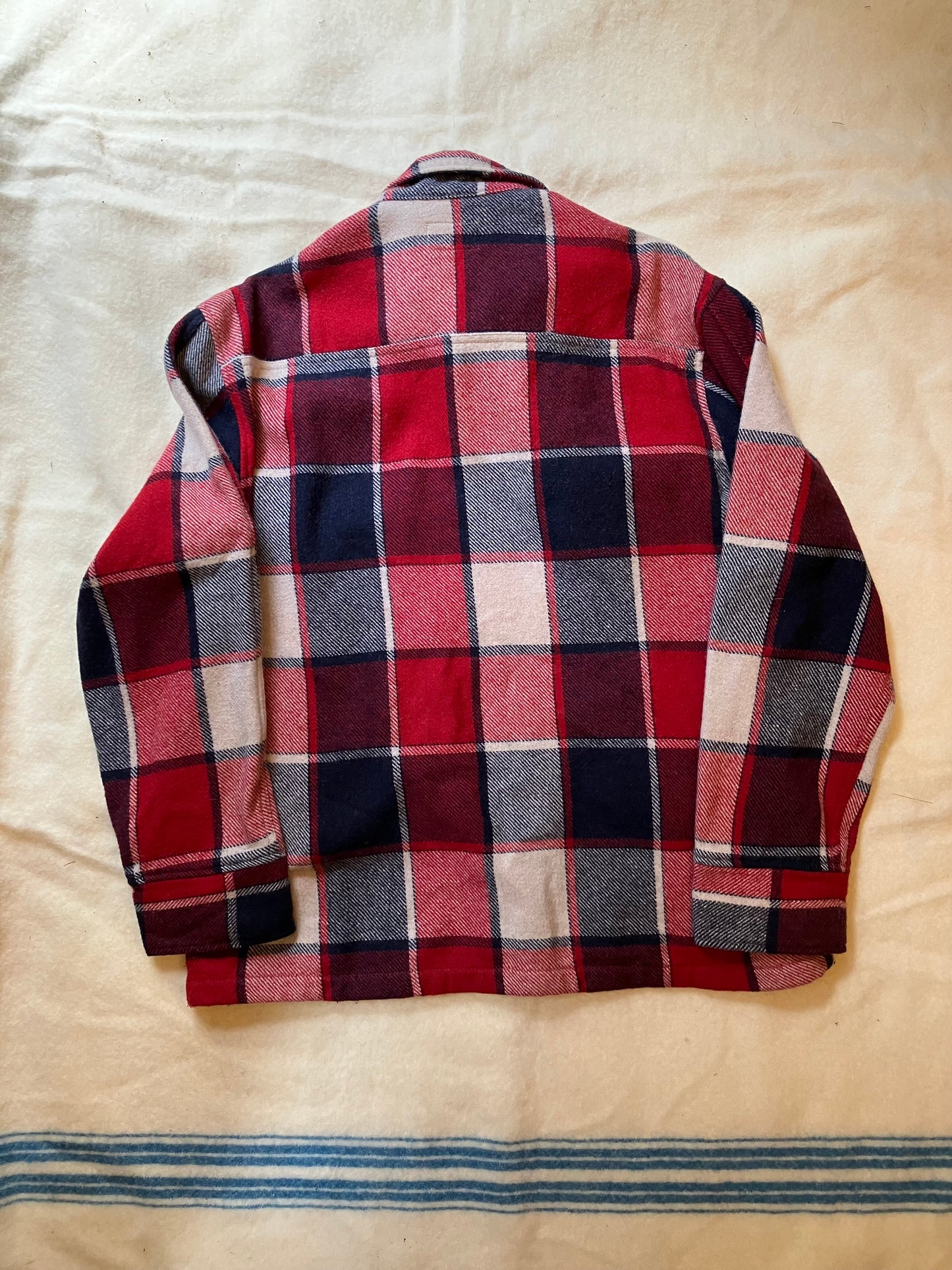 Levi’s Wool Red Blue Check Jacket Label Size XL