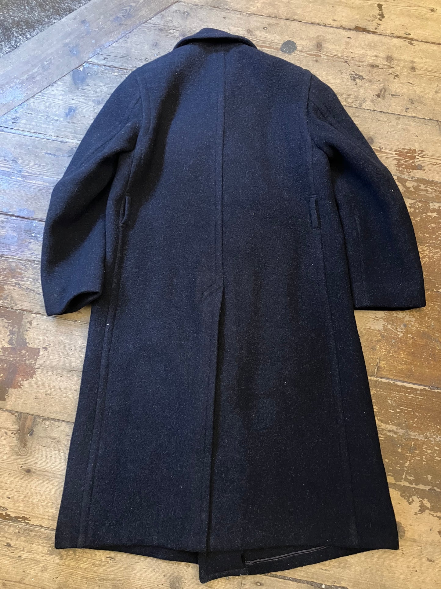 Vintage Double-breasted Wool Overcoat