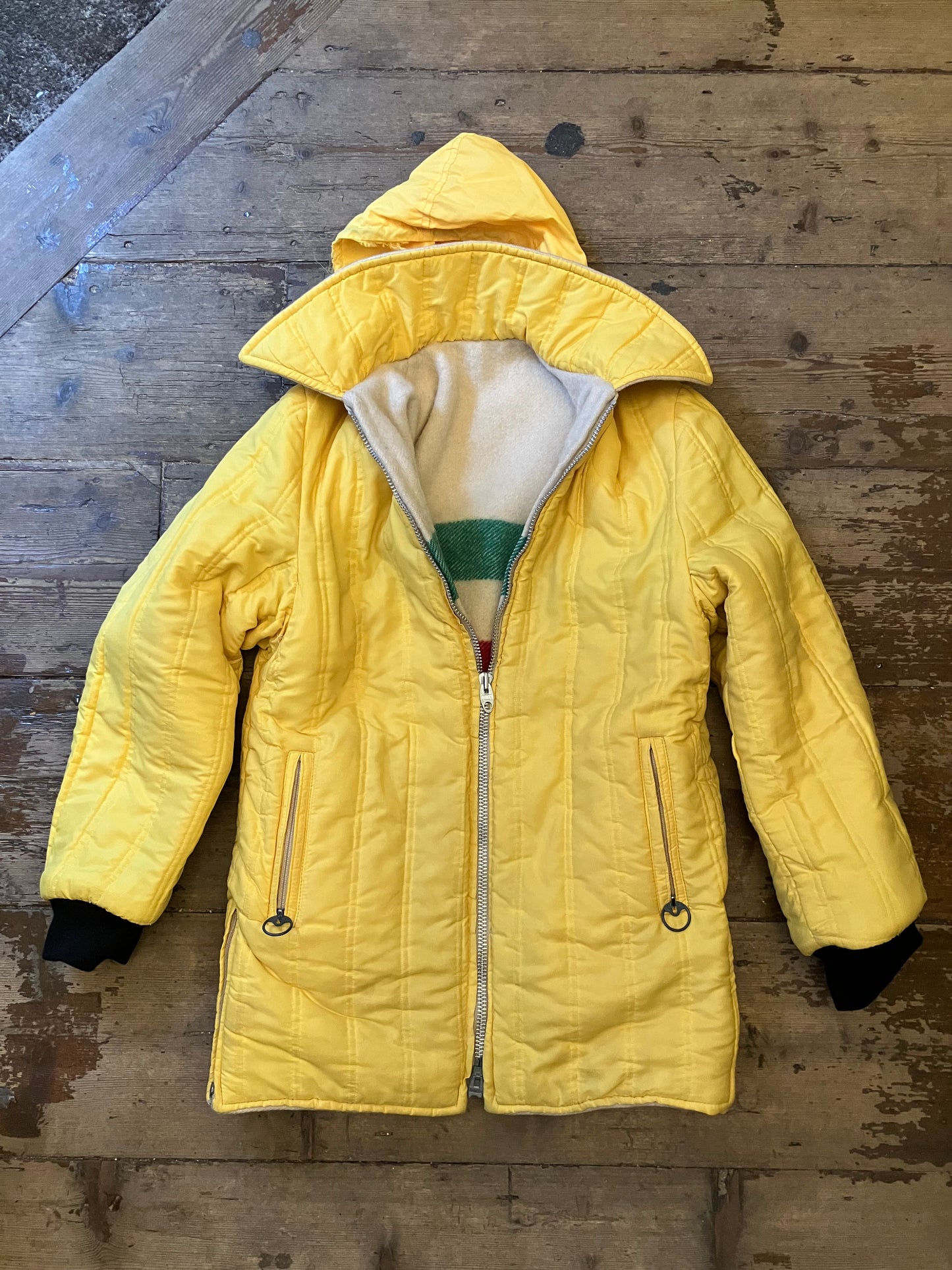 1950s Hudson Bay Reversible Jacket With Hood Small