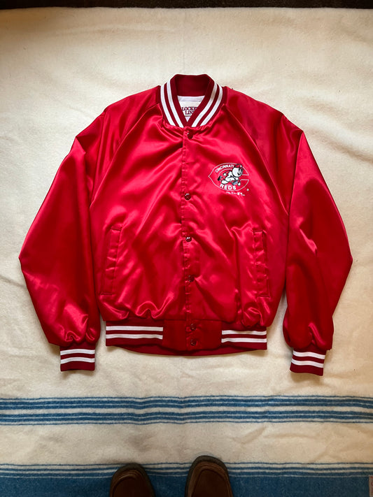 1990s Cincinnati Reds Satin Bomber Jacket Small