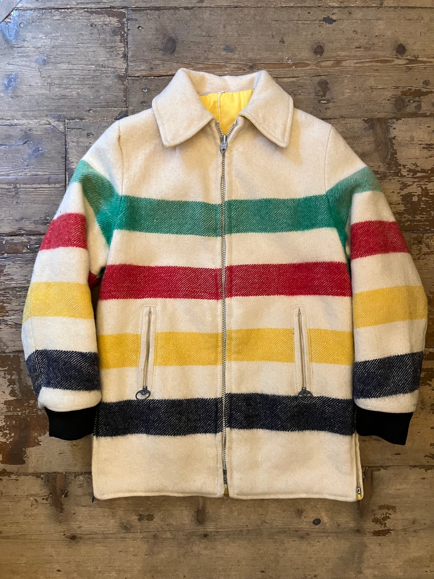 1950s Hudson Bay Reversible Jacket With Hood Small