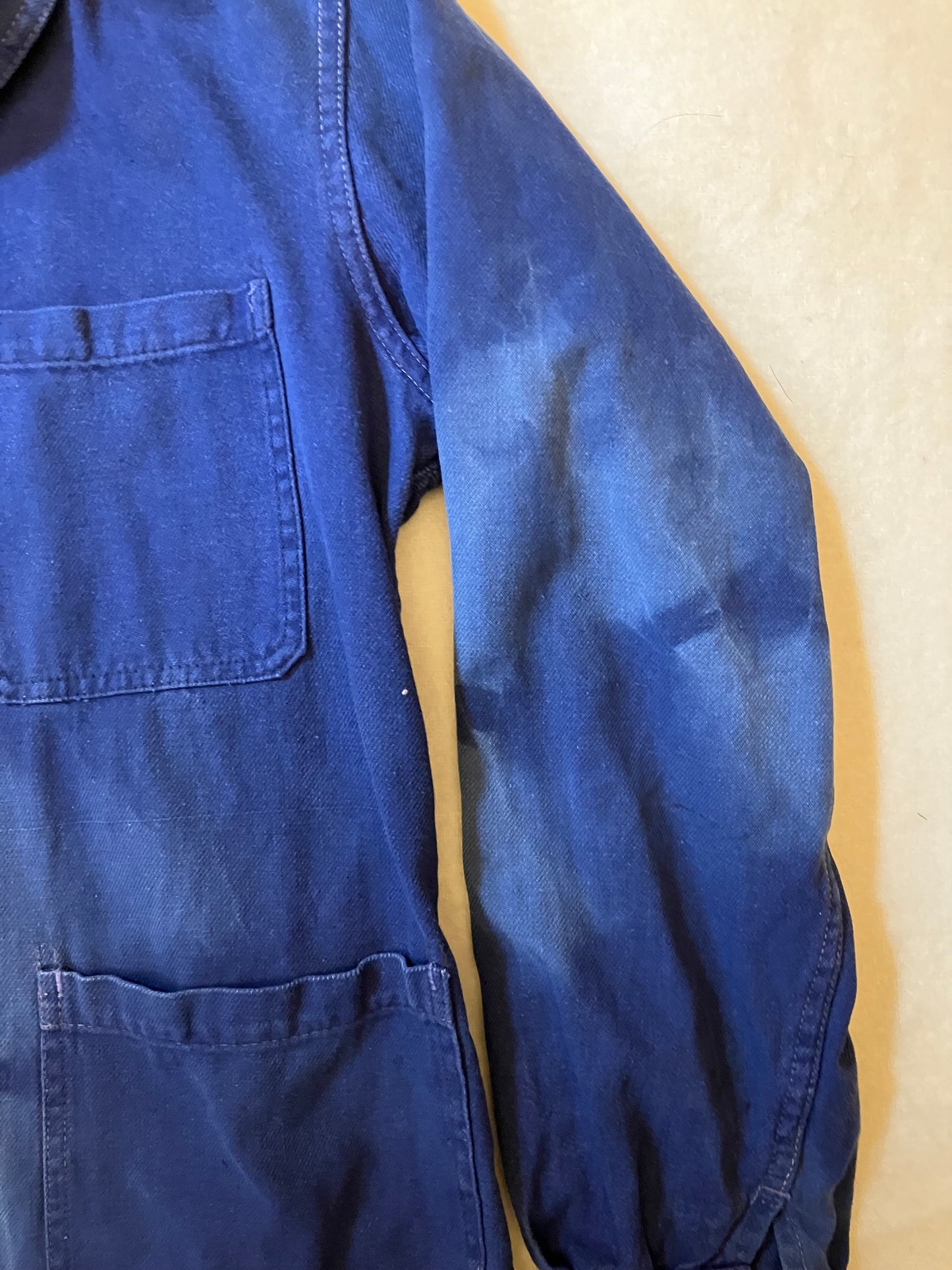 Vintage French Work Jacket Paint Splattered