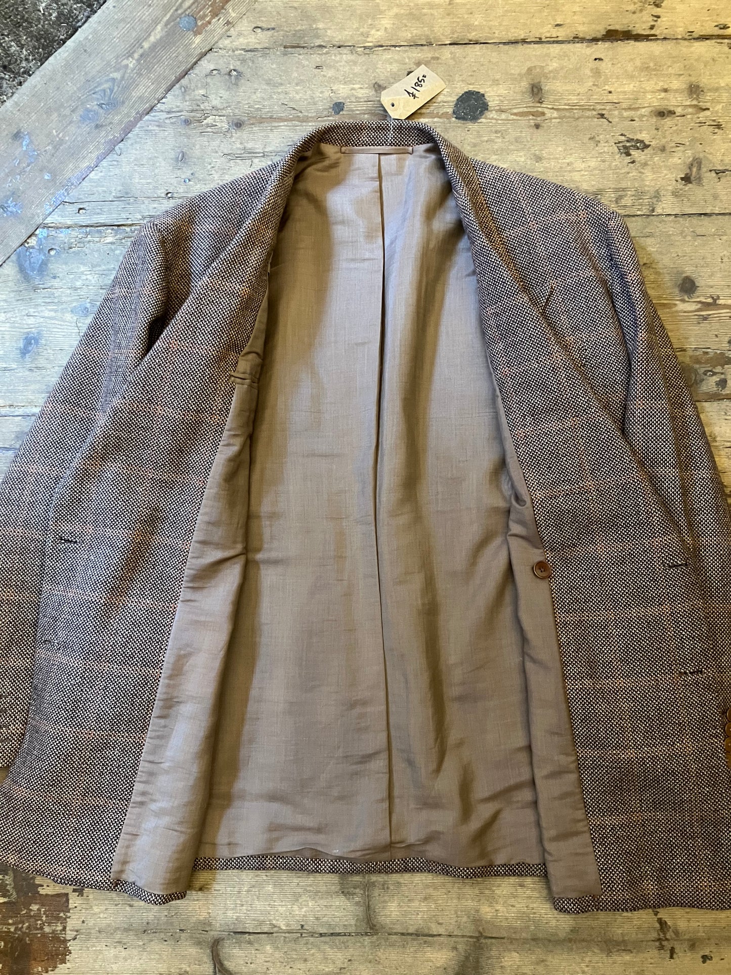 1941 Dated Bespoke Tweed Savile Row Jacket Brown Check