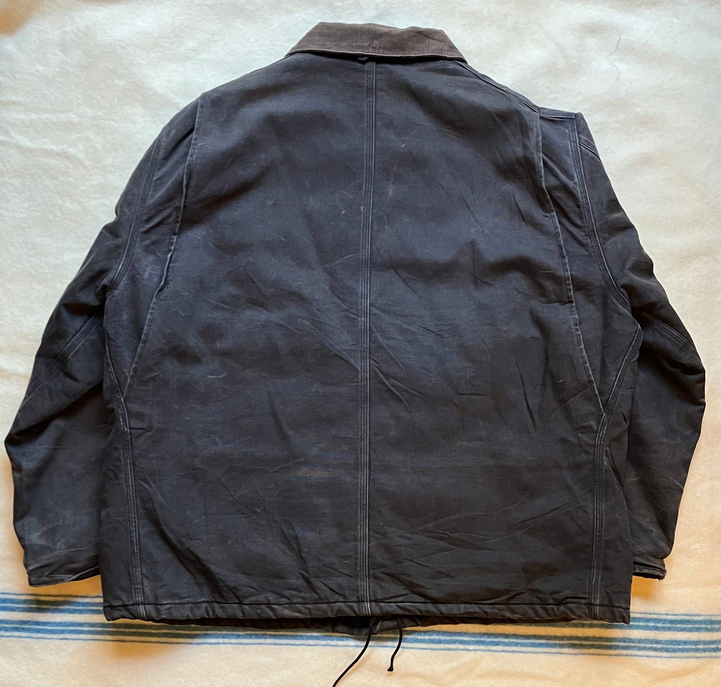 Vintage Black Faded Carhartt Padded Work Jacket USA Made