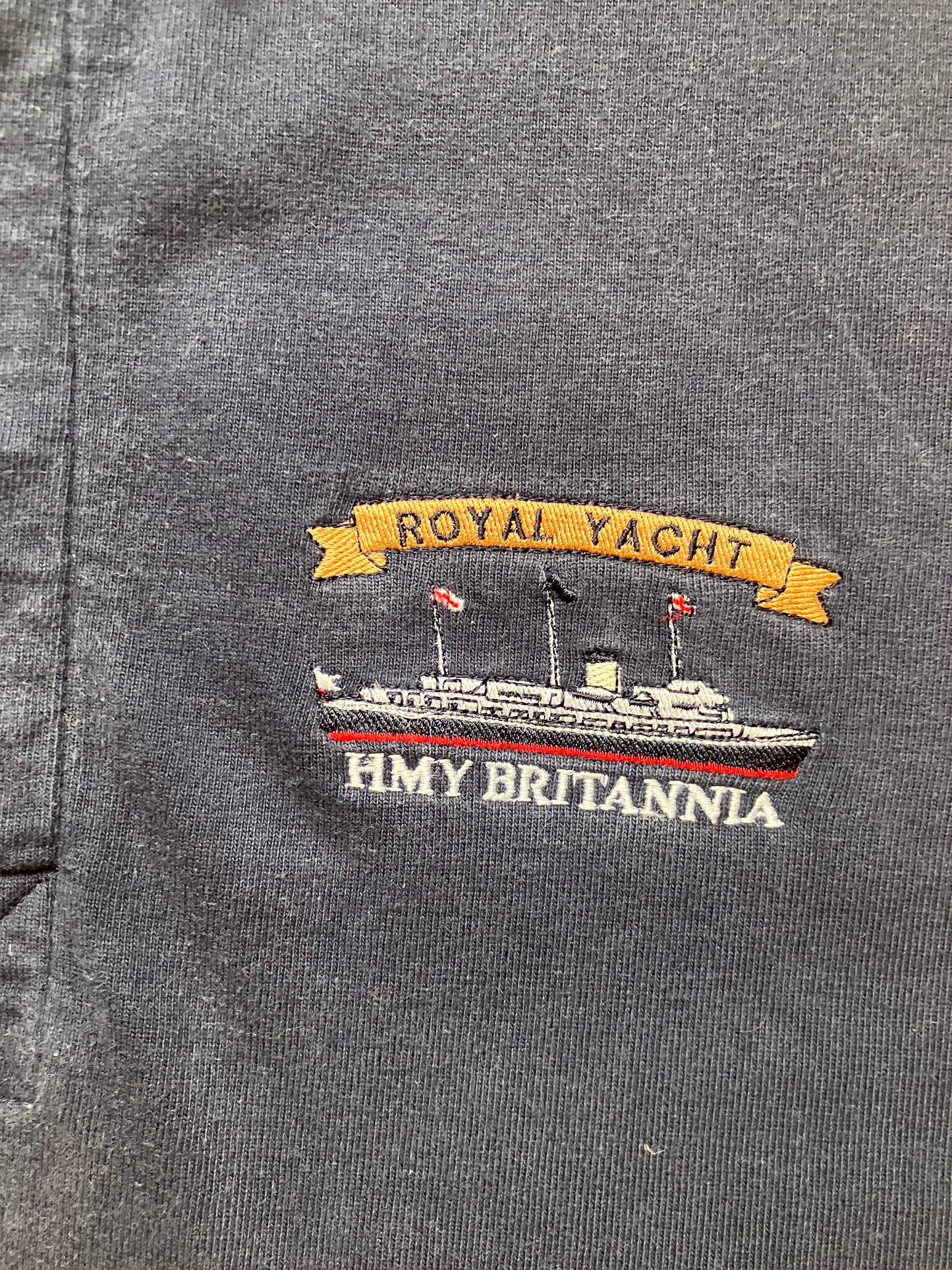 Vintage Royal Yacht Britannia Rugby Shirt Navy Blue