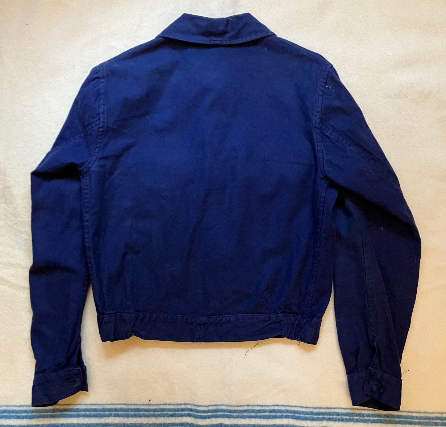 Vintage Dark Blue French Bomber Jacket Small