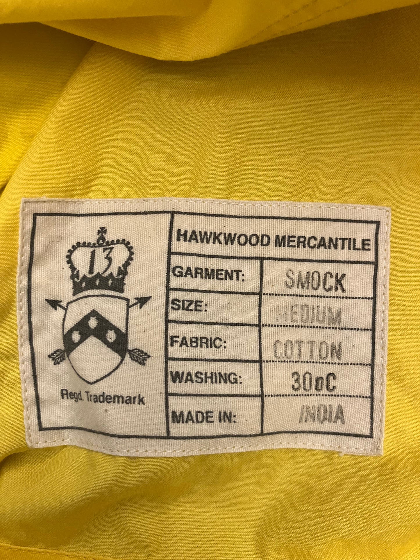 Hawkwood Mercantile Smock Yellow