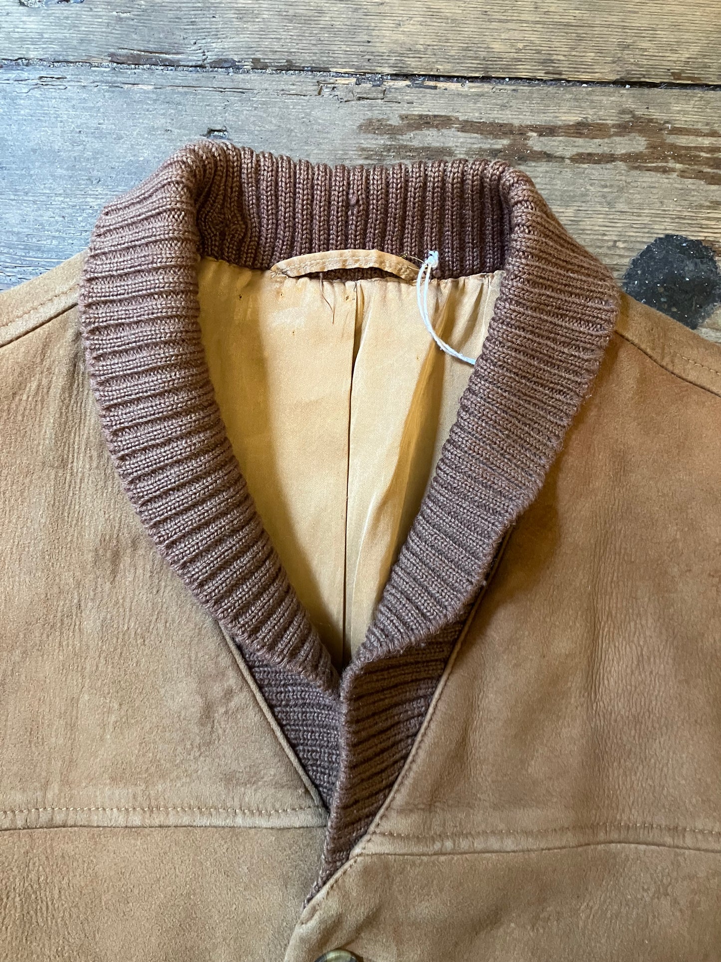 1960s Suede Jacket Shawl Collar