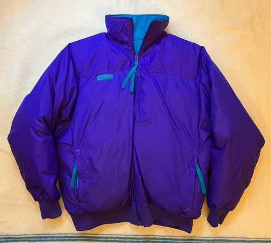 Vintage Columbia Reversible Puffa Jacket Small Purple/Turquoise