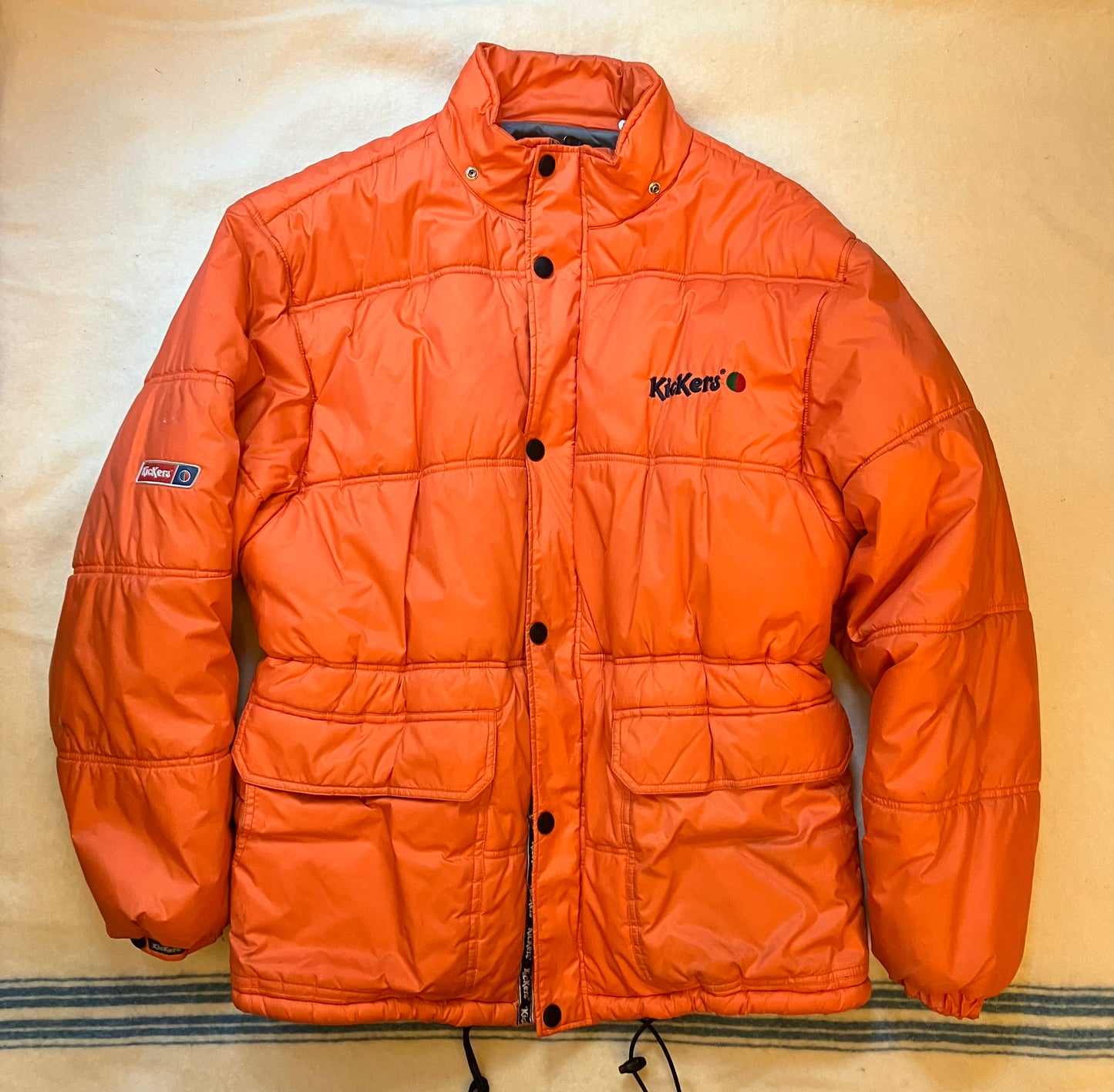 Vintage Kickers Puffa Jacket Orange Large