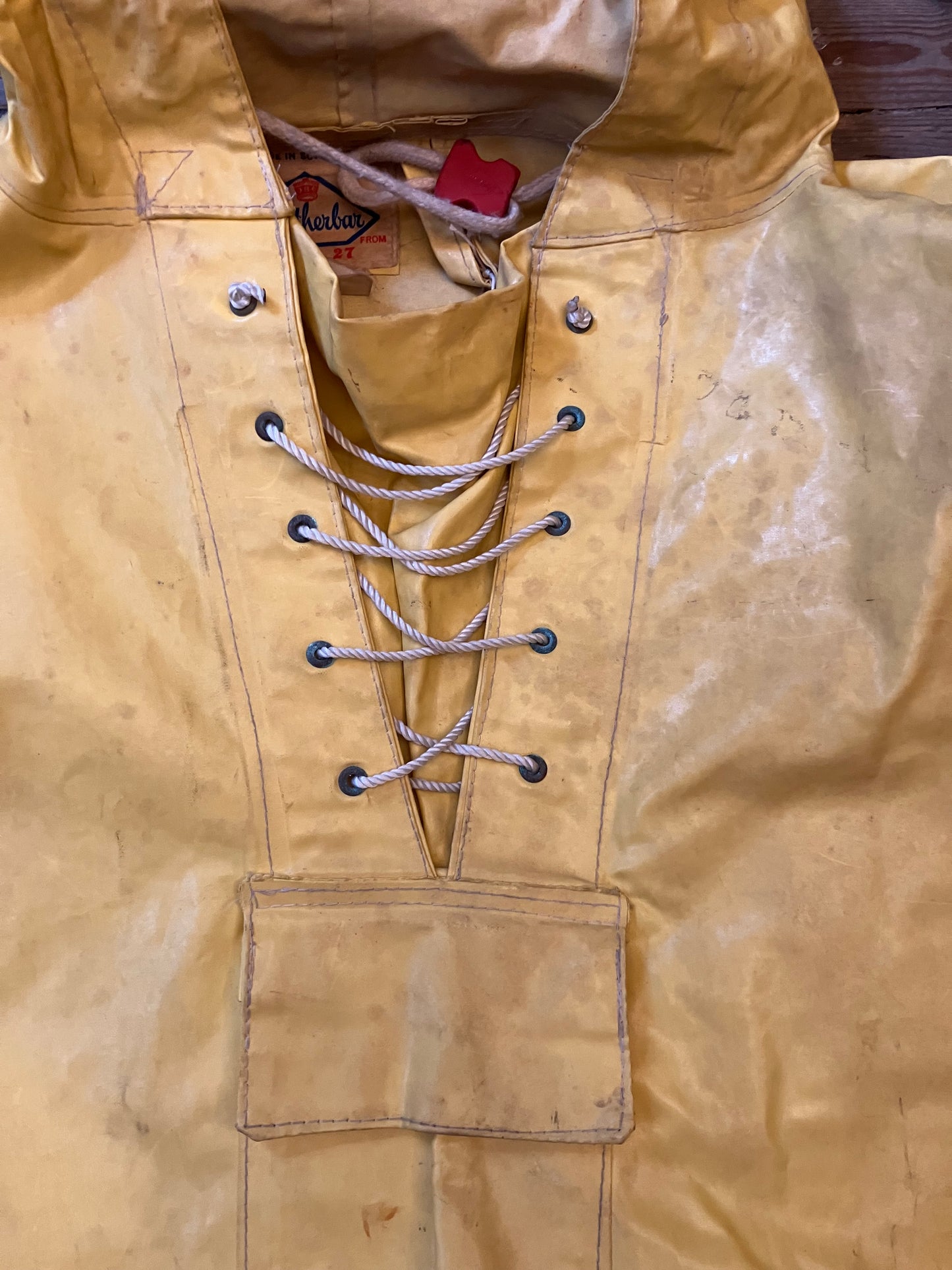 1950s “Weatherbar” Rain Smock Yellow XL