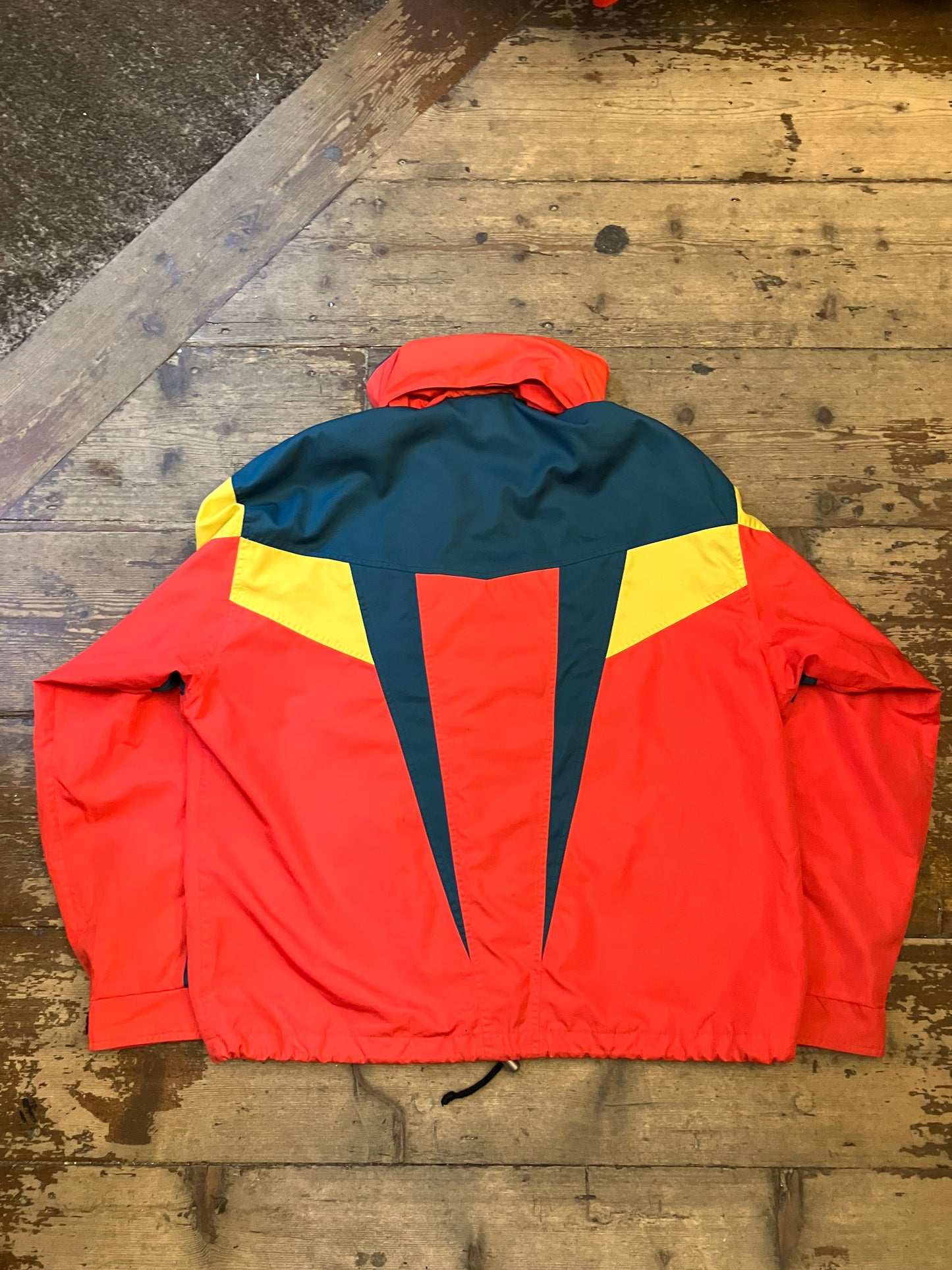 1990s Classic Fila Sports Jacket Red Yellow Green XL Made In Italy