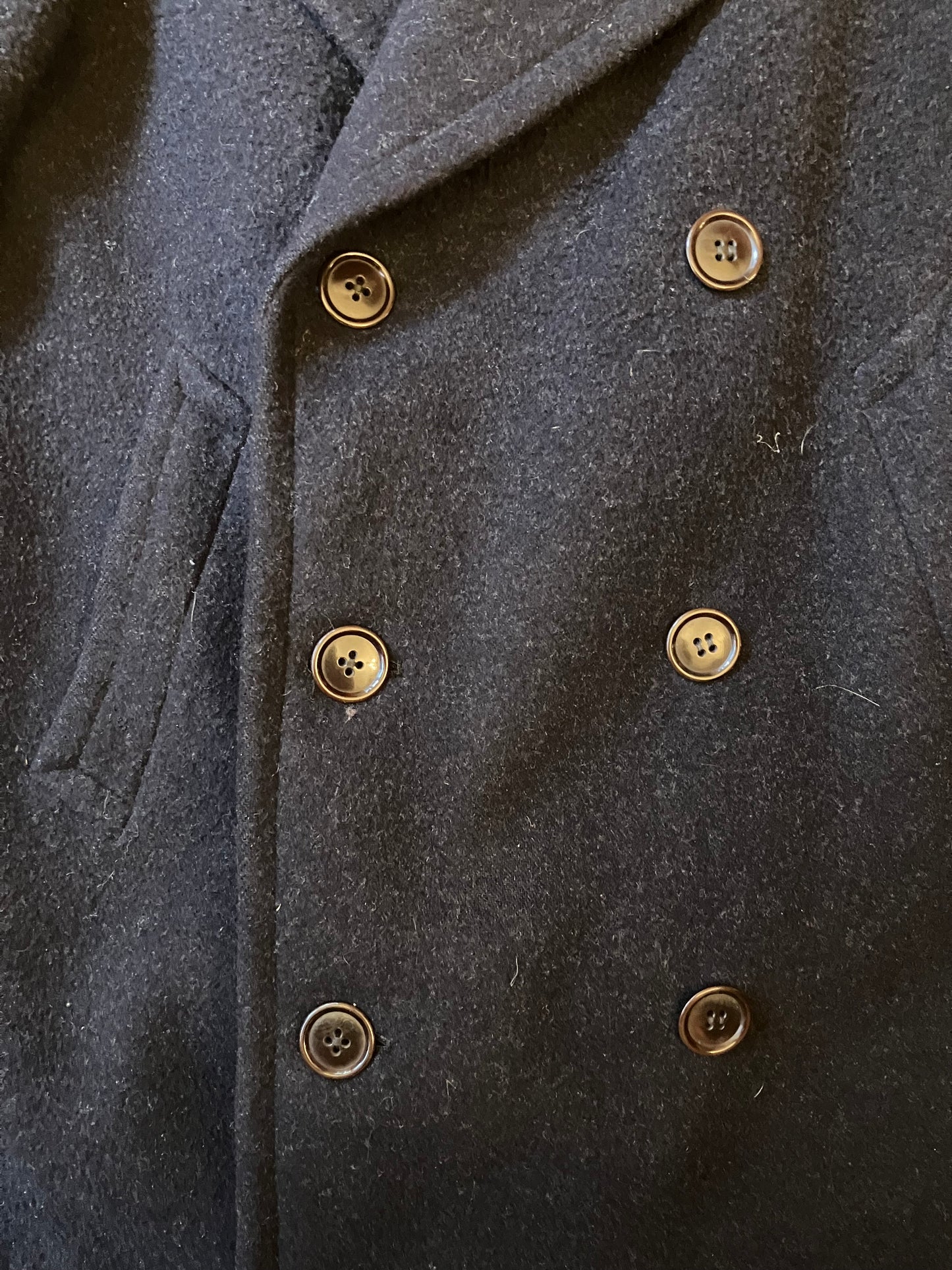 Vintage Double-breasted Wool Overcoat