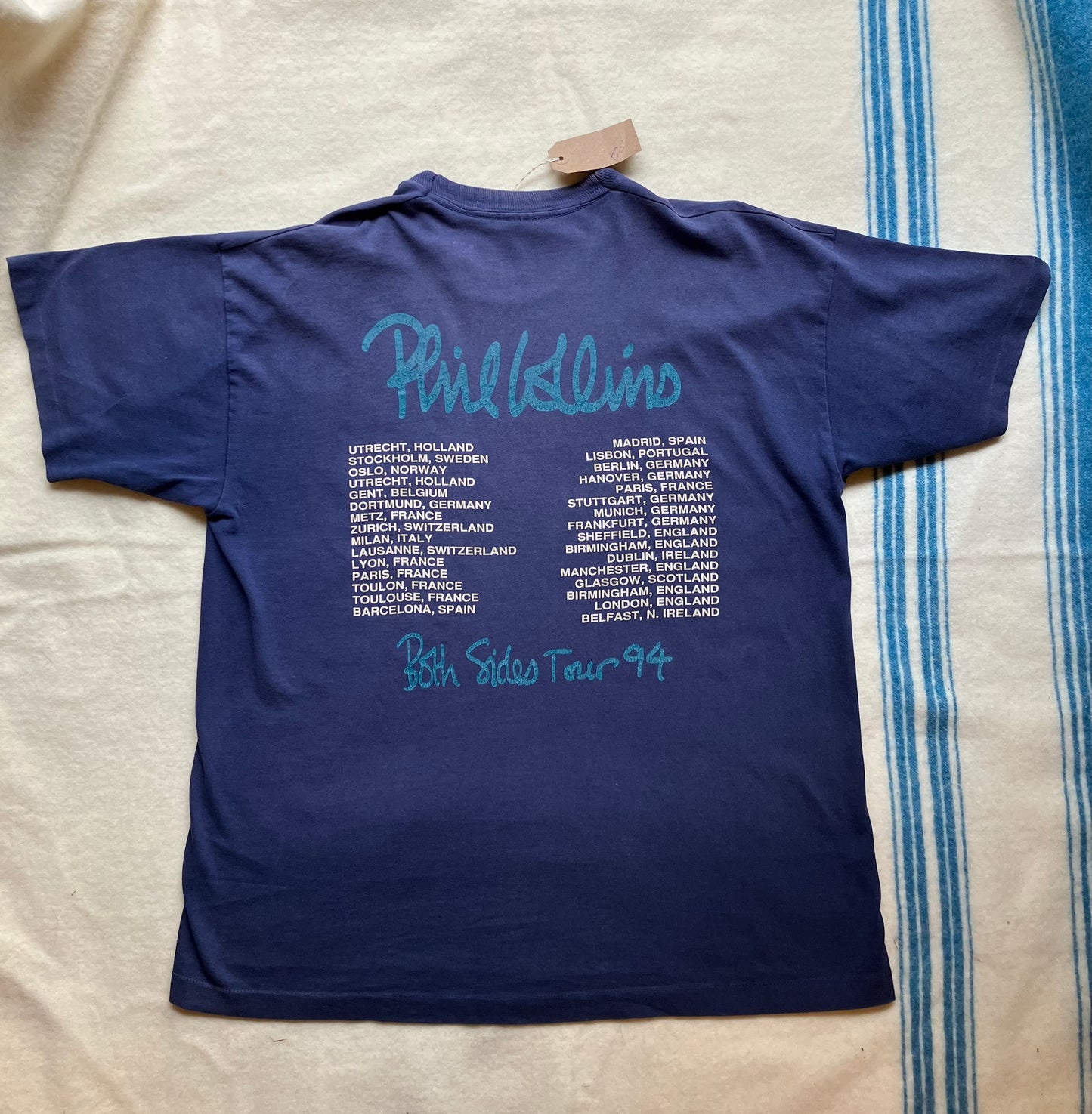 1994 Phil Collins T-Shirt Both Sides Tour