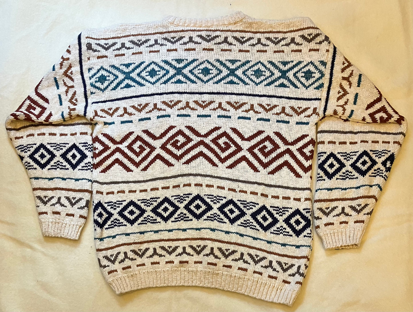 Deadstock Eskimo Brand Pattern Cream Jumper￼