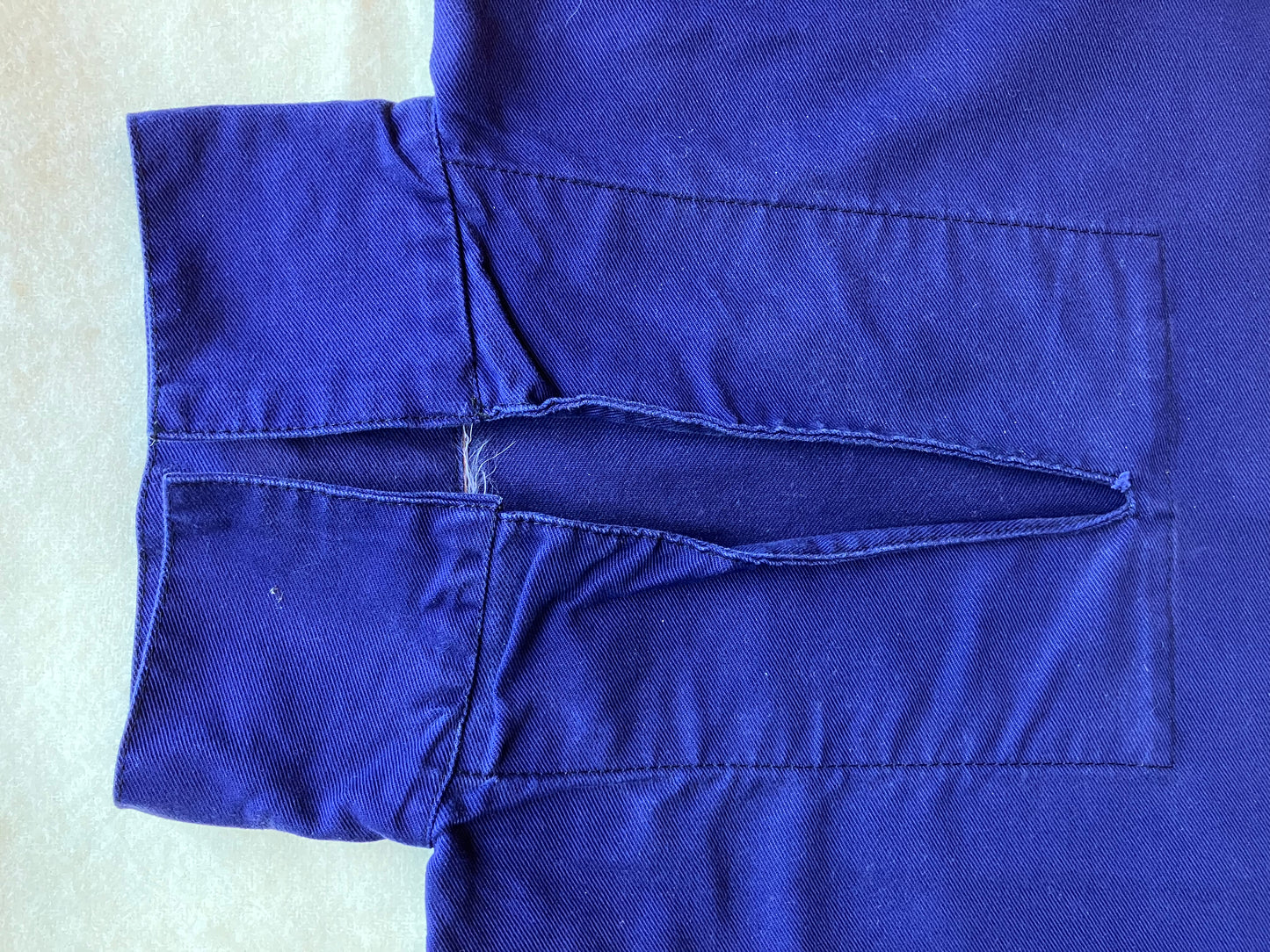 Vintage Blue V Neck Sailing Smock