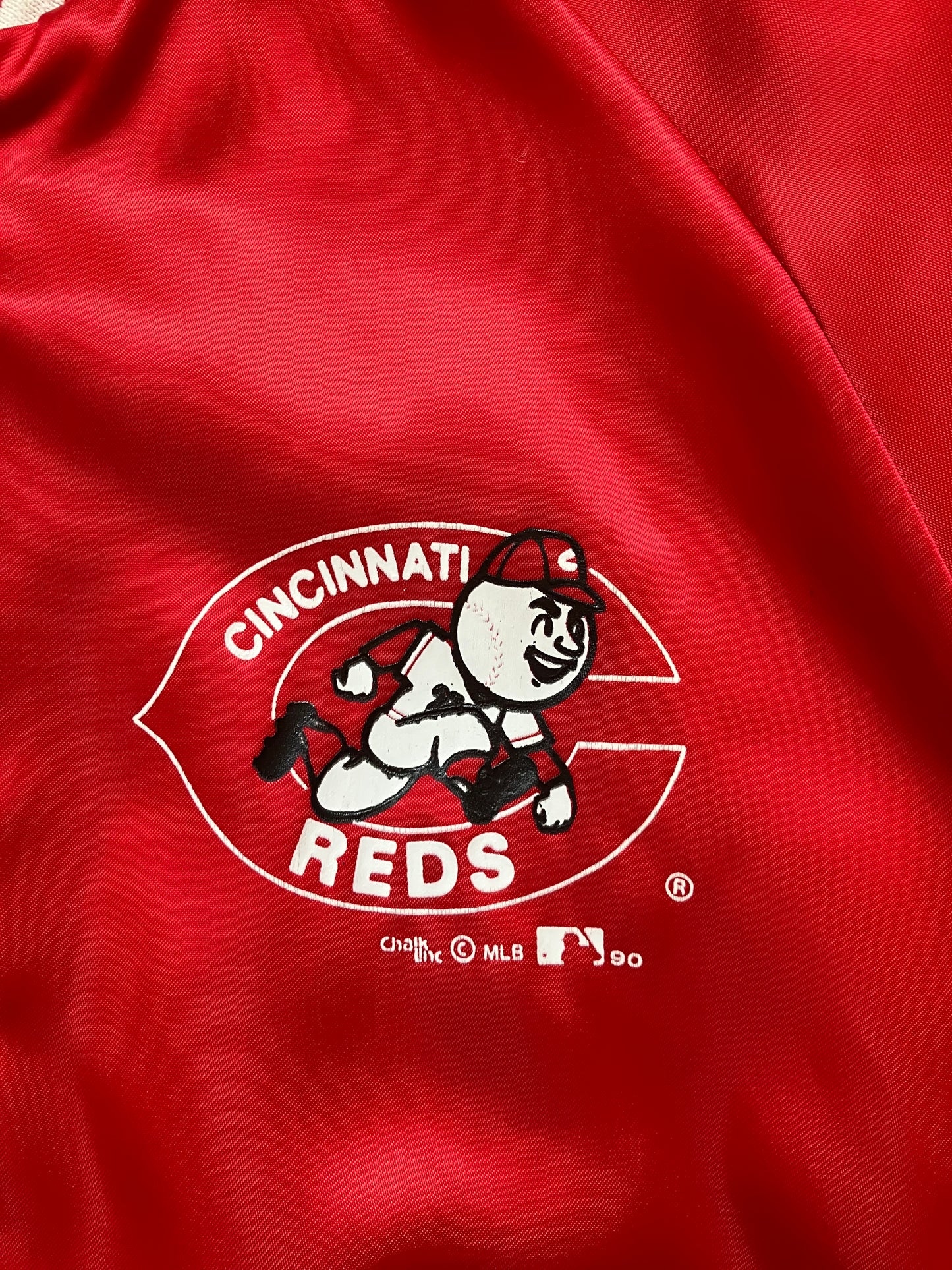 1990s Cincinnati Reds Satin Bomber Jacket Small