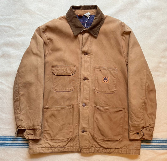 Vintage Tan Blanket Lined Big Ben Wrangler Jacket Cord Collar