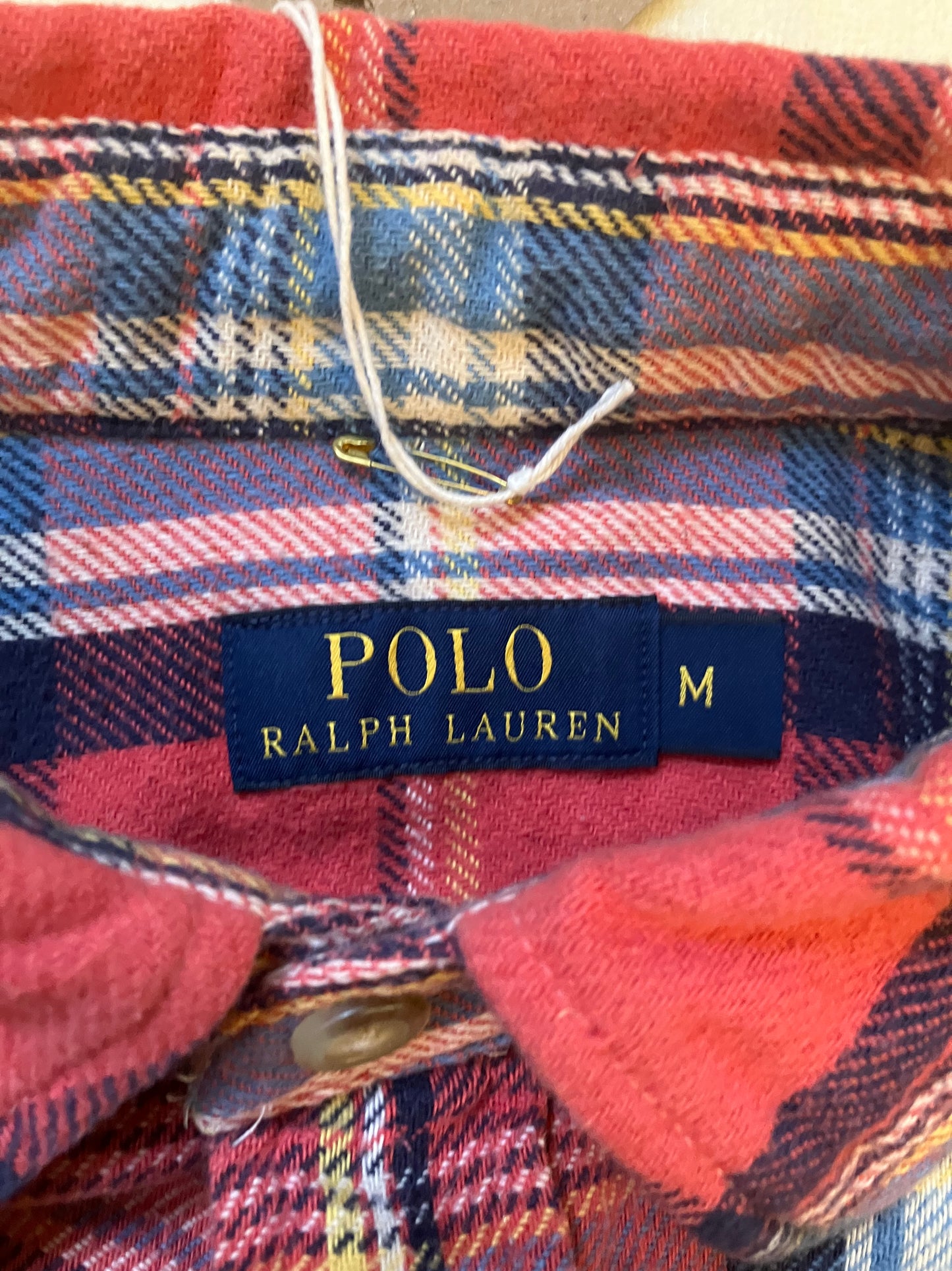 Vintage Ralph Lauren Polo Red & Blue Plaid Shirt